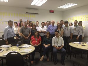 Equipe da Panasonic do Brasil em São Paulo no curso e coaching em projetos para aplicação dos conceitos LEAN Office and Manufacturing. De 14 a 21/2/2017